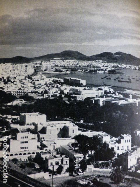 Alte Dokumente: LAS PALMAS DE GRAN CANARIA VISTA PARCIAL ANTIGUO HUECOGRABADO
