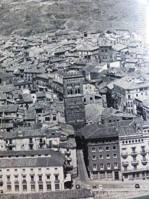 Alte Dokumente: TERUEL VISTA AEREA ANTIGUO HUECOGRABADO