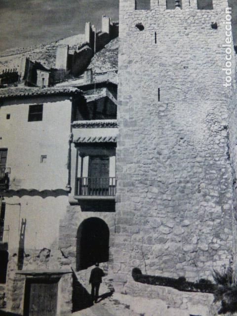Documentos antiguos: ALBARRACIN TERUEL DETALLE URBANO ANTIGUO HUECOGRABADO