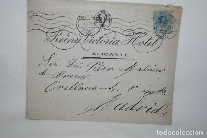 Documentos antigos: ANTIGUO SOBRE DEL REINA CRISTINA HOTEL .