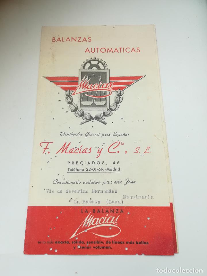 Documents Anciens: PUBLICIDAD. BALANZAS AUTOM&Aacute;TICAS. MACIAS. VARIOS MODELOS. ILUSTRACI&Oacute;N Y ESPECIFICACIONES. VER