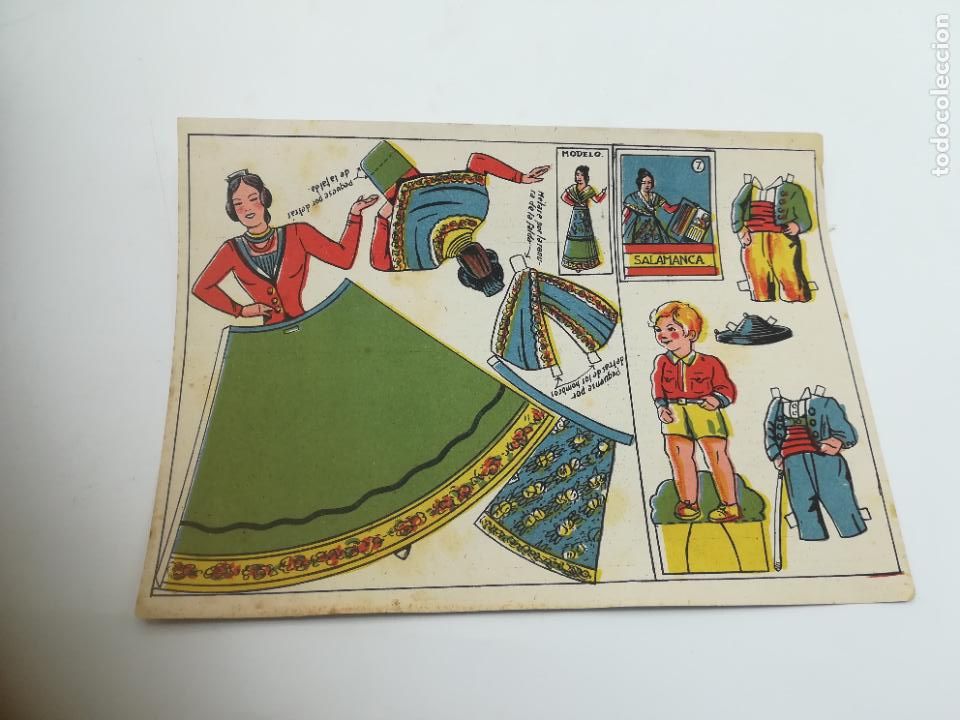 Documents Anciens: ANTIGUO RECORTABLE. TRAJE T&Iacute;PICO DE SALAMANCA DE MUJER Y NI&Ntilde;O. VER FOTOS