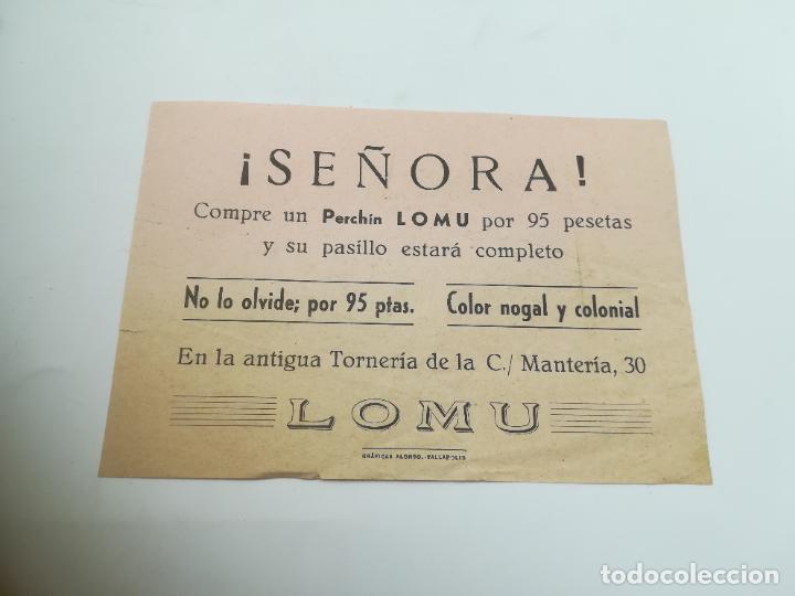 Documents Anciens: PUBLICIDAD. COMPRA UN PERCHIN LOMU. 16 X 11 CM.