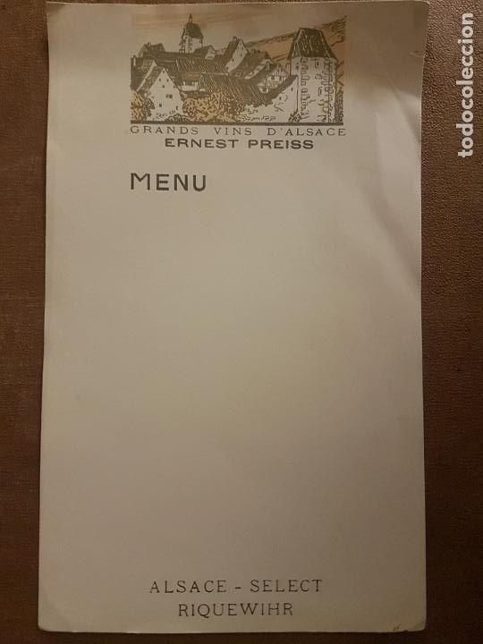 Alte Dokumente: MENU PUBLICIDAD VINOS DE ALSACIA