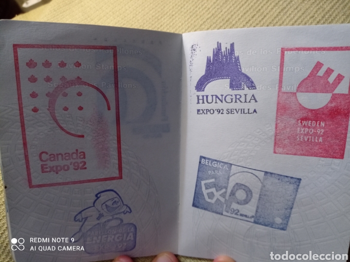 Documentos antiguos: PASAPORTE EXPO 92 SEVILLA - Foto 2