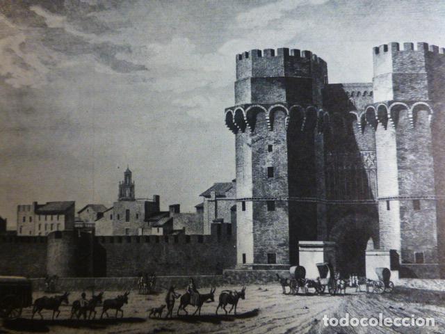 Documenti antichi: VALENCIA ANTIGUA LAMINA HUECOGRABADO