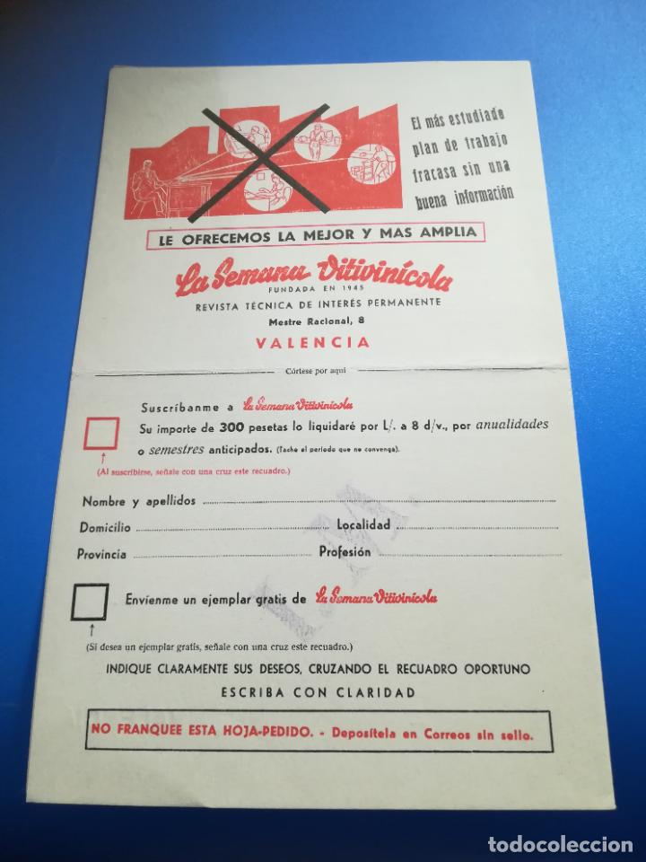 Documents Anciens: PUBLICIDAD. LA SEMANA VITIVIN&Iacute;COLA. VALENCIA. CARACTER&Iacute;STICAS, INFORMACI&Oacute;N Y BOLET&Iacute;N. VER