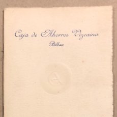 Documentos antiguos: CAJA DE AHORROS VIZCAÍNA. MEMORIA CORRESPONDIENTE AL EJERCICIO 1945.. Lote 302384108