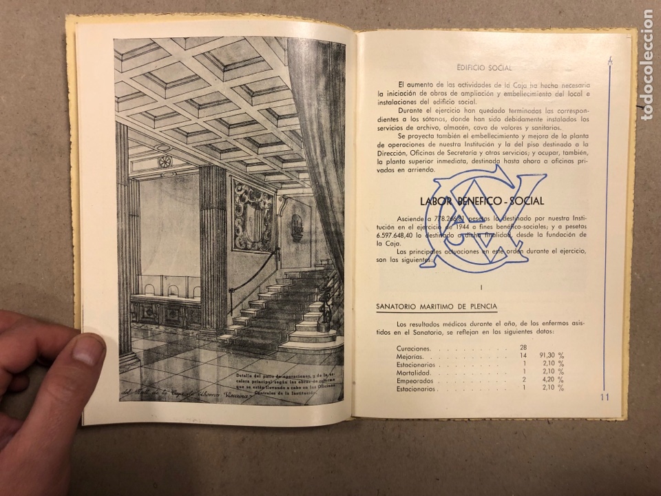 Documentos antiguos: CAJA DE AHORROS VIZCA&Iacute;NA. MEMORIA DEL EJERCICIO DE 1944. - Foto 4