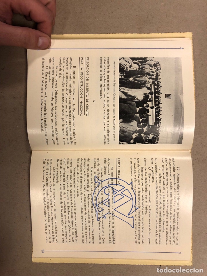Documentos antiguos: CAJA DE AHORROS VIZCA&Iacute;NA. MEMORIA DEL EJERCICIO DE 1944. - Foto 5