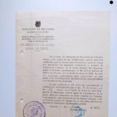 Documentos antiguos: RESOLUCION DE LA DELEGACION DE HACIENDA PROVINCIA DE LOGROÑO. 1958. TDKP19B
