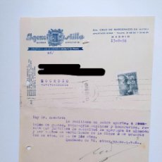 Documentos antiguos: DOCUMENTO AGENCIA CASTILLA GESTORIA ADMINISTRATIVA 1954. TDKP19C