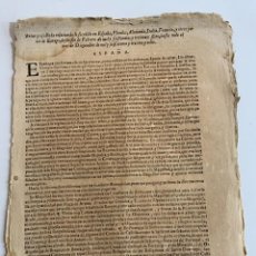 Documentos antiguos: IMPORTANTE Y ÚNICO DOCUMENTO HISTÓRICO DEL SIGLO XVII. GUERRA DE LOS TREINTA AÑOS.