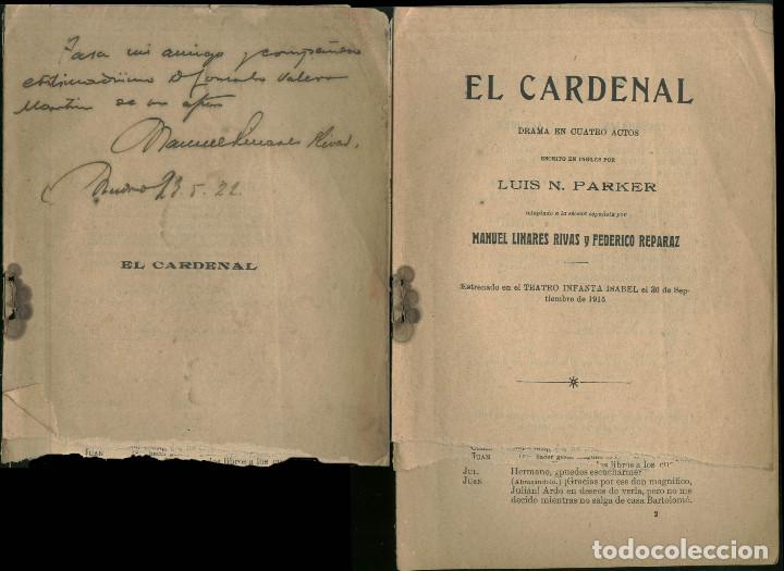 Documentos antiguos: Aut&oacute;grafo de Manuel Linares Rivas 1922 - Foto 1