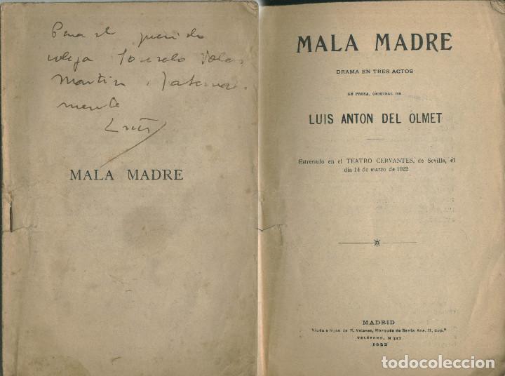 Documentos antiguos: Aut&oacute;grafo de Luis Ant&oacute;n del Olmet 1922 - Foto 1