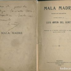 Documentos antiguos: AUTÓGRAFO DE LUIS ANTON DEL OLMET 1922. Lote 304260648