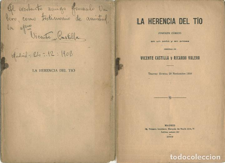 Documentos antiguos: Aut&oacute;grafo de Vicente Castilla 1908 - Foto 1