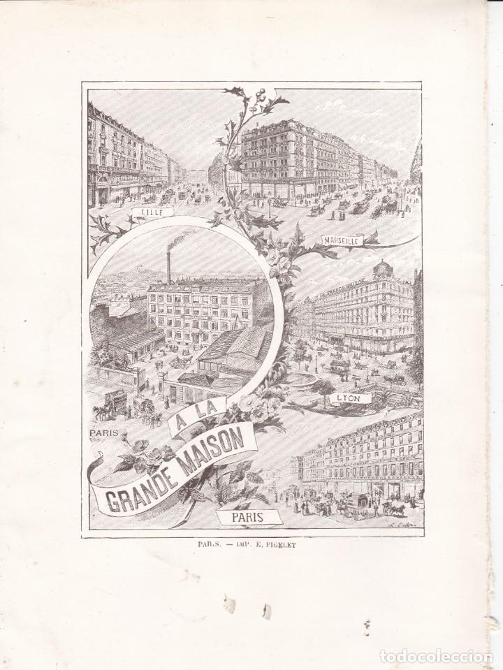 Documentos antiguos: publicidad A la Grande Maison Francia 18x13ctms. principios siglo XX
