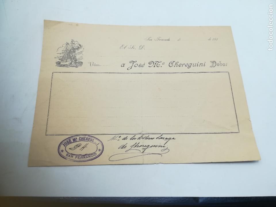 Old Documents: MODELO DE DEBE. EMPRESA JOSE M&ordf; CHEREGUINI. A&Ntilde;OS 20. SIN ESCRIBIR
