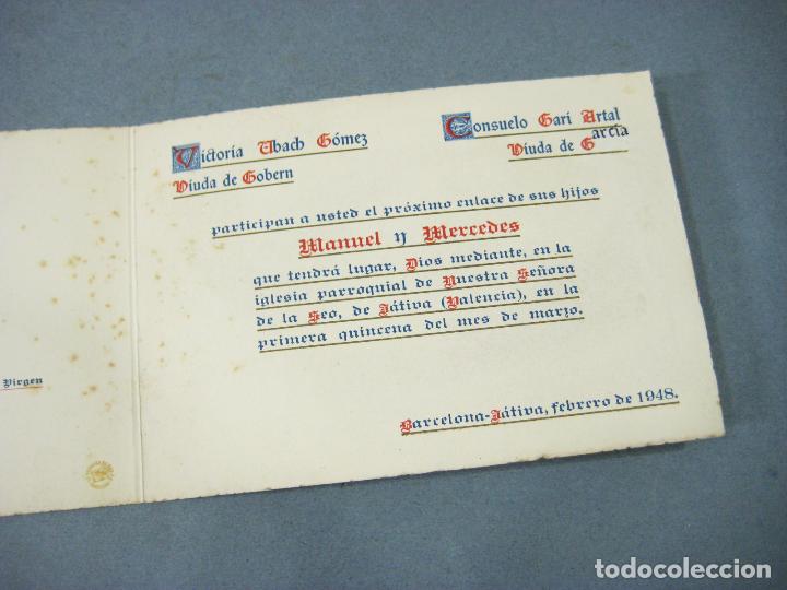 Documentos antiguos: INVITACI&Oacute;N DE BODA EN BARCELONA. 1958 - Foto 1