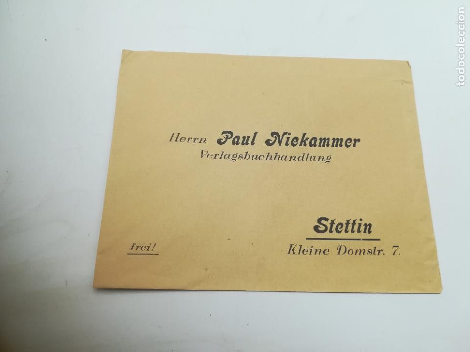 Documentos antigos: SOBRE PUBLICITARIO. HERRN PAUL NIEKAMMER. VERLAGSBUCHHANDLUNG. STETTIN. VER