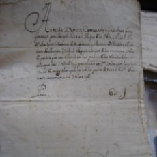 Documentos antiguos: ANTIGUO DOCUMENTO ACTA DE COMPRA VENTA DE SANT SADURNÍ D'ANOIA SUBIRATS 1748 LATIN MARAVEDIS. Lote 309317658