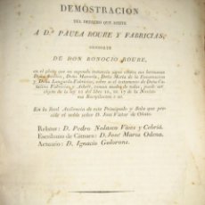 Documentos antiguos: ANTIGUO DOCUMENTO PLIEGUE . PLEITO LITIGIO DE HERENCIA TESTAMENTO FAMILIAR BARCELONA 1826. Lote 309320733