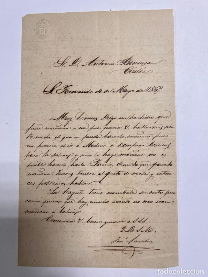Alte Dokumente: SAN FERNANDO, 1869. SAL. SALINAS. VIAJE A MEDINA PARA COMPRAR BORRICOS PARA LA SALINA.