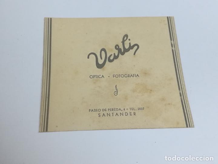 Documents Anciens: TARJETA DE VISITA . PUBLICIDAD. VARLI. OPTICA-FOTOGRAFIA. SANTANDER
