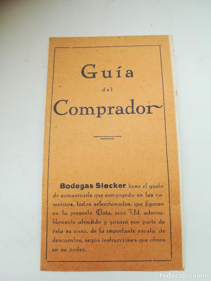 Documents Anciens: GUIA DEL COMPRADOR. BODEGAS SLOCKER. CON PRECIOS. COMERCIOS RESE&Ntilde;ADOS PARA CARNET DEL COMPRADOR. VER