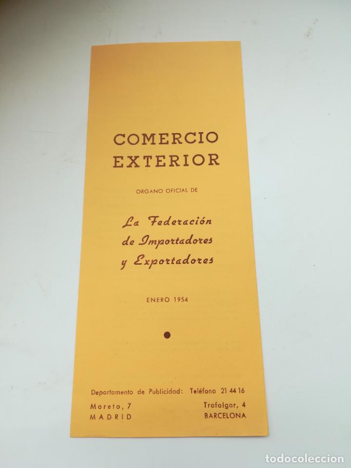 Documentos antigos: TARIFA DE PUBLICIDAD. COMERCIO EXTEIROR. ENERO 1954. MADRID / BARCELONA. VER