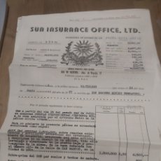 Documentos antiguos: 1967 PÓLIZA SEGURO SIN INSURANCE OFFICE LTD AGENCIA LUGO SUCURSAL BILBAO. Lote 311630818