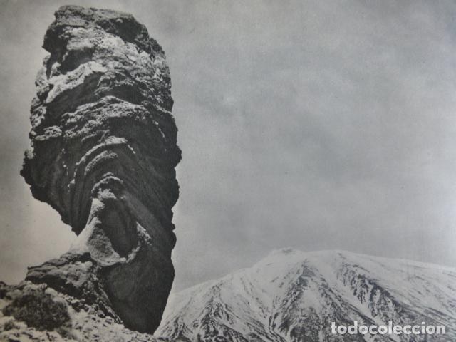 Documentos antiguos: EL TEIDE TENERIFE ANTIGUO HUECOGRABADO - Foto 1