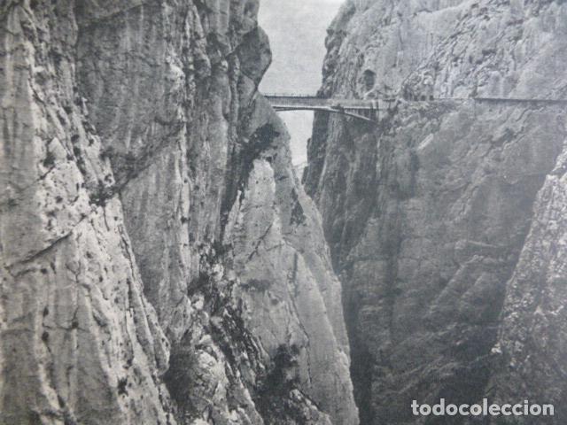 Documentos antiguos: EL CHORRO MALAGA ANTIGUO HUECOGRABADO - Foto 1
