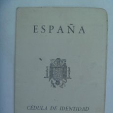 Documentos antiguos: CEDULA DE IDENTIDAD PARA SACERDOTES Y RELIGIOSOS EN ESPAÑA O DESTINADOS EN EXTRANJERO. 1965. Lote 312773973