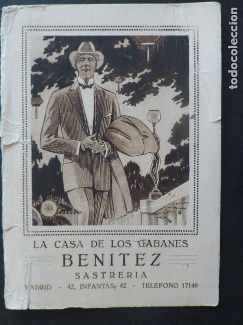 Documentos antiguos: MADRID LA CASA DE LOS GABANES SASTERIA BENITEZ FOLLETO PUBLICITARIO MUESTRA A&Ntilde;OS 20