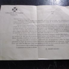 Documentos antiguos: HOJA DE CURSILLOS DE CRISTIANDAD PIDIENDO TU RELATO CON RECIBO DE COMPARECENCIASDE 1963. Lote 312822488