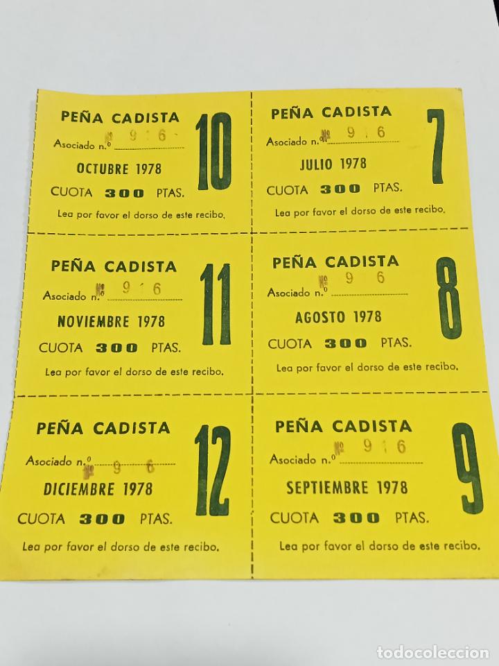 Documentos antiguos: TICKET DE SOCIO. PE&Ntilde;A CADISTA. 1978. VER - Foto 1