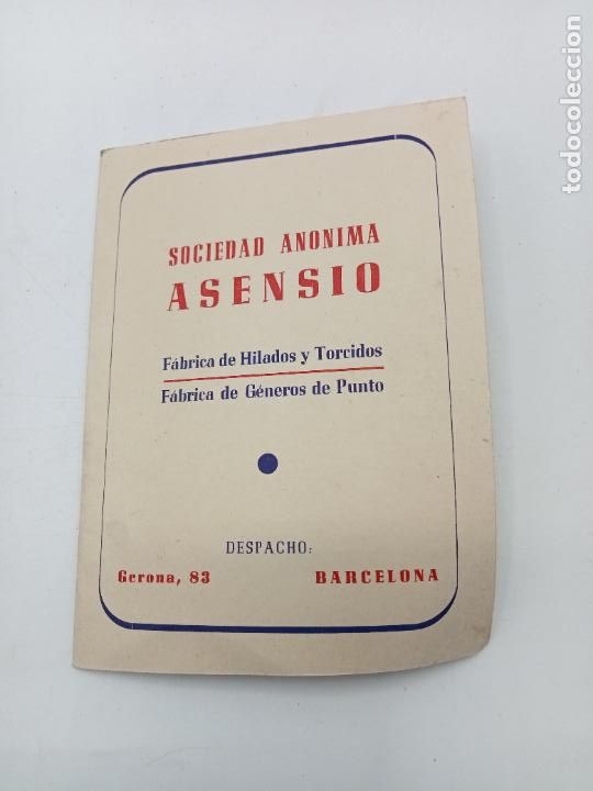 Documentos antigos: SOCIEDAD ANONIMA ASENSIO. HILADOS Y TORCIDOS. BARCELONA. PRECIOS Y MARGEN AL PRECIO COSTE. VER