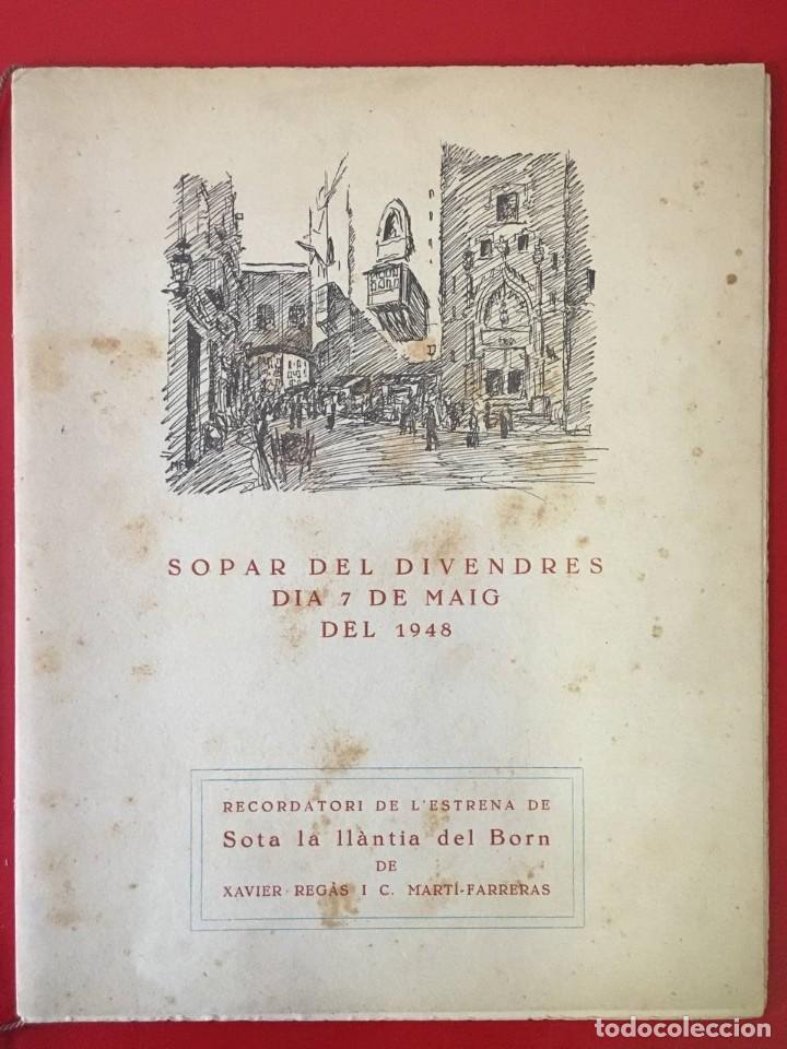Documentos antiguos: RECORDATORI DE LESTRENA DE SOTA LA LLANTIA DEL BORN / EXEMPLAR SENSE NUMERAR - Foto 1