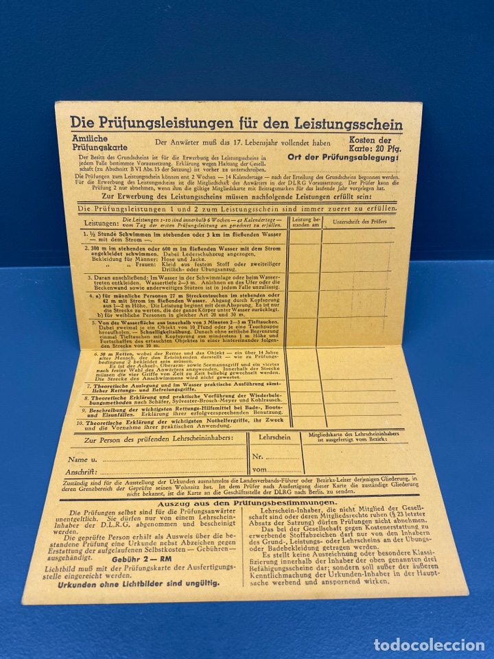Documentos antiguos: CARNET O TARJETA DLRG. III REICH - Foto 4
