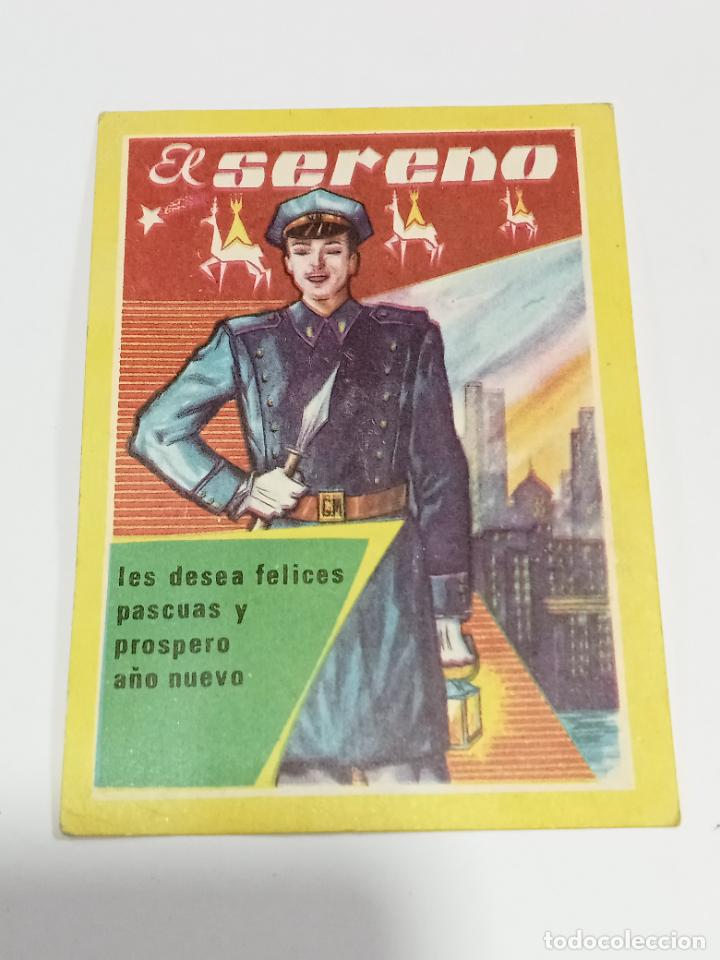 Documentos antigos: ANTIGUA FELICITACION NAVIDE&Ntilde;A. EL SERENO. ED MORAGON. VER DORSO