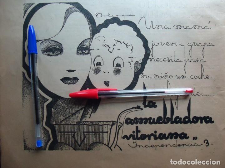 Documentos antiguos: publicidad vintage art deco amuebladora vitoriana vitoria gasteiz alava 1935 decoracion alavesa