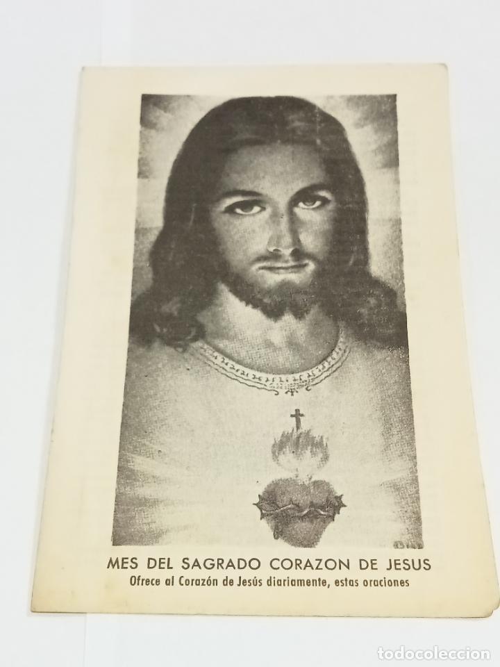 Documentos antiguos: MES DEL SAGRADO CORAZON DE JESUS. ORACIONES. VER INTERIOR.