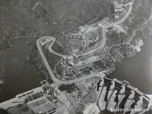 Old Documents: SALTO DE CASTRO ZAMORA VISTA AEREA ANTIGUO HUECOGRABADO A&Ntilde;OS 60
