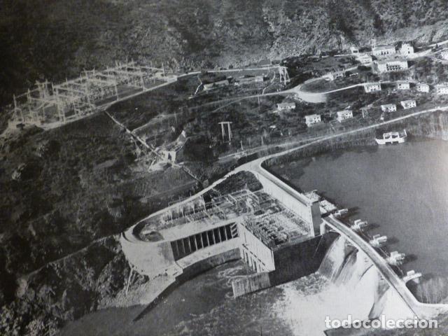 Documents Anciens: SALTO DE VILLALCAMPO ZAMORA VISTA AEREA ANTIGUO HUECOGRABADO A&Ntilde;OS 60