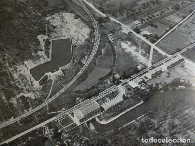 Old Documents: TRESPADERNE BURGOS VISTA AEREA ANTIGUO HUECOGRABADO A&Ntilde;OS 60