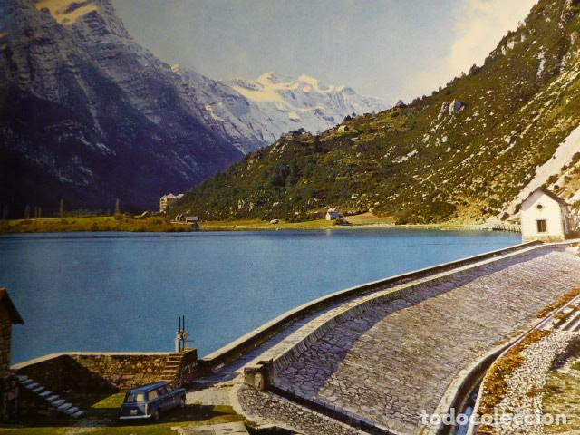 Documentos antigos: BIELSA HUESCA PRESA DEL PINETA ANTIGUO HUECOGRABADO A&Ntilde;OS 60