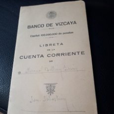 Documentos antiguos: LIBRETA BANCO VIZCAYA AÑO 1935 SAN SEBASTIAN. Lote 315846733