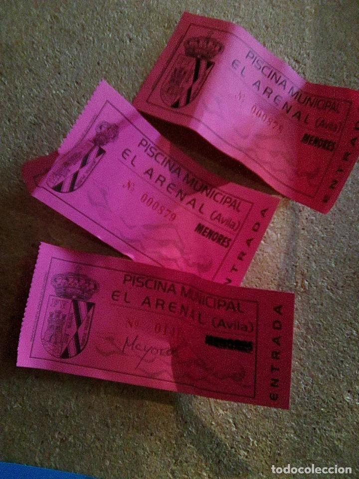 Documentos antiguos: lote 2 entradas - piscina municipal el arenal - Sierra de gredos - Avila 2018